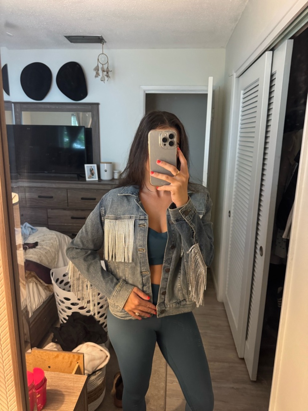 Denim Jacket with Fringe